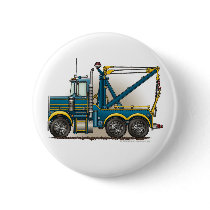 Blue Tow Truck Wrecker Pins  buttons