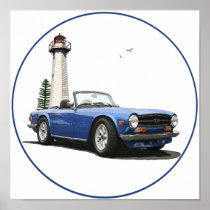Blue TR6 Posters