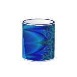 Blue Trace Fractal Coffee Mug