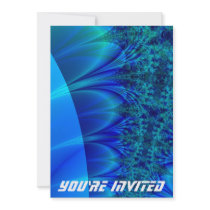 Blue Trace Fractal Personalized Announcements