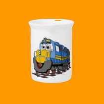 Blue Train Engine Cartoon pitchers