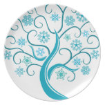 Blue Tree Dinner Plates