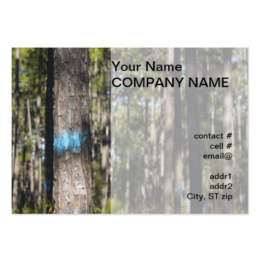 blue tree marking paint business card templates (front side)