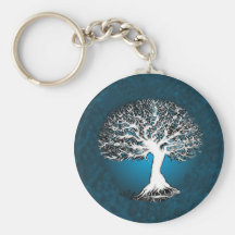 Blue Tree of Life Keychains