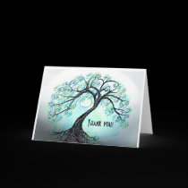 Blue Tree of Life Thank You card