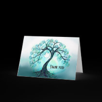 Blue Tree of Life Thank You card