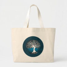 Blue Tree of Life Tote Bag