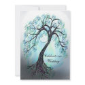 Blue Tree of Life Wedding Invitation