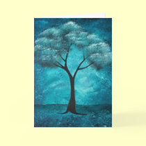 Blue Tree Sympathy Card cards