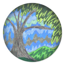 Blue Trees and Green Skies stickers by eelkat Blue Trees and Green Skies stickers