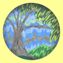 Blue Trees and Green Skies stickers