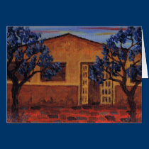 blue trees cards