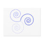 Blue Tri-Color Spiral of Life Postcards
