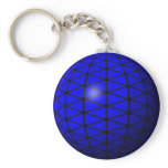 blue triangle sphere keychain