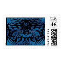 Blue Tribal Stamps