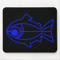 Blue Trout Mouse Pads