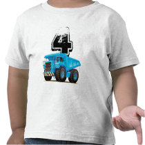 Blue Truck 4th Birthday Tee Shirt