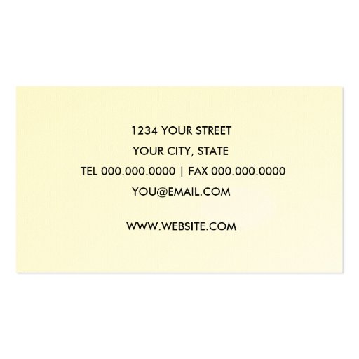 Blue Trumpet Vine Business Card (back side)