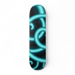 Blue Tube Pattern Skateboard