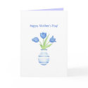 Blue Tulips Mother's Day Card