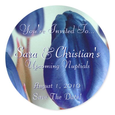 Blue Tulips Stickers by WeddingsBest