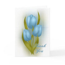 Blue Tulips Thank You Card