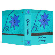 Blue Turquoise flower binders by DonnaGrayson Blue Turquoise flower binders