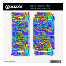 blue turquoise fractal garden skins for LG vu plus