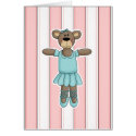 Blue Tutu Cute Ballerina Bear cards
