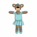 Blue Tutu Cute Ballerina Bear photo sculptures