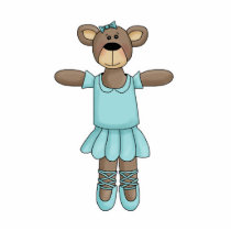 Blue Tutu Cute Ballerina Bear photo sculptures