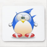 Blue Tux Mouse Pads