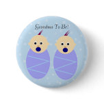 Blue Twin Boys Grandmother Button Blue Twin Boys Grandmother Button