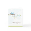 Blue Twin Eggs in Nest Thank You Card card