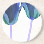 Blue Twin Tulips Coasters