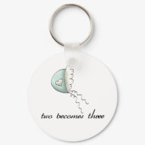 Blue Two Becomes Three keychains