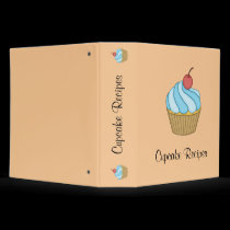 Blue Two Tone Cupcake Recipe Binder binders