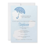 Blue Umbrella Baby Shower Invitation