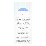 Blue Umbrella Baby Shower Invite
