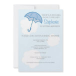 Blue Umbrella Bridal Shower Invitation