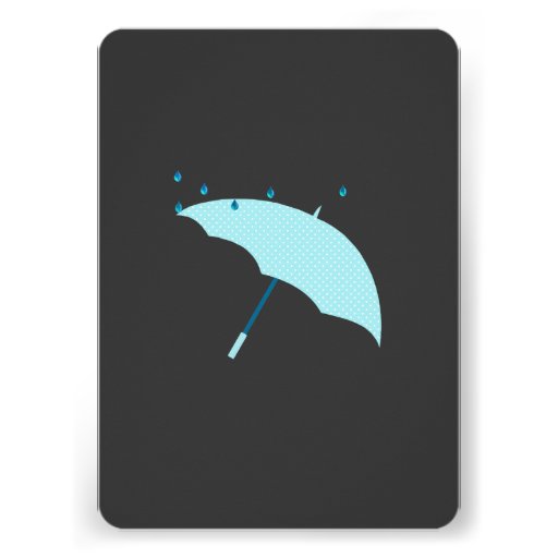 Blue Umbrella Couple's Baby Shower Invitation