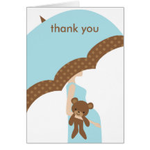 Blue Umbrella Note Card