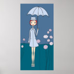 blue umbrella poster