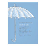 Blue Umbrella Shower Party Invitations