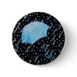 BLUE UMBRELLA SHOWERS OF LOVE by SHARON SHARPE Button