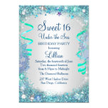 Blue Under The Sea Sweet 16 Invitation