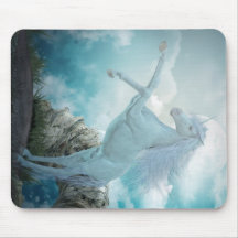 blue unicorn mouse pad