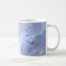 Blue Unicorn with wings fantasy Coffee Mugs