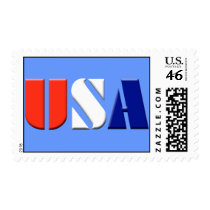 Blue USA Postage Stamps