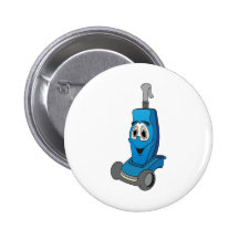 Blue Vacuum Cleaner Pinback Buttons
